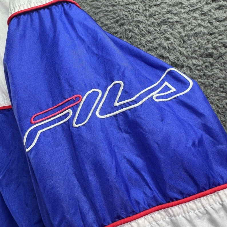 Fila Windbreaker Trench Jacket Womens Large Vintage Rare 80s Cinch Waist Hip-Hop image 7