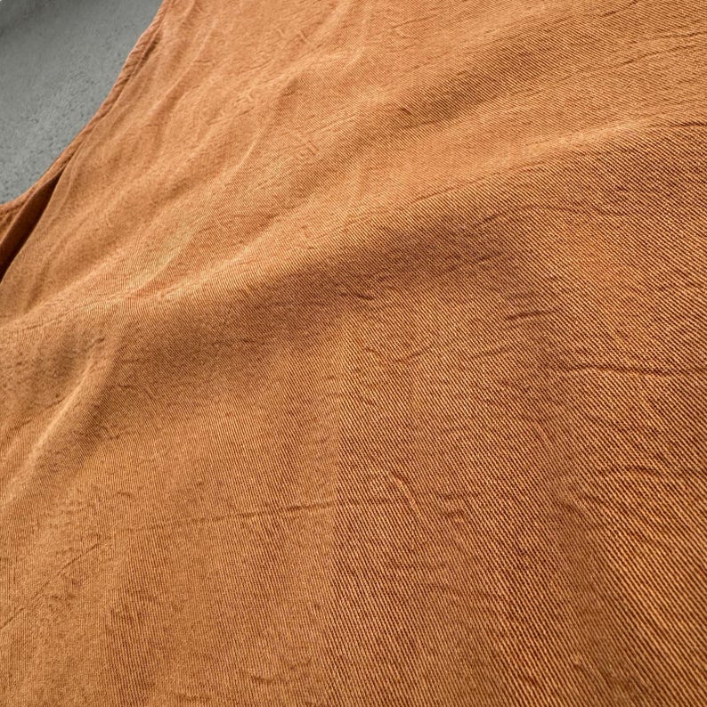 Vintage Tianello T783 Women S Burnt Orange Tencel Button Maxi Tank Dress 54" image 11
