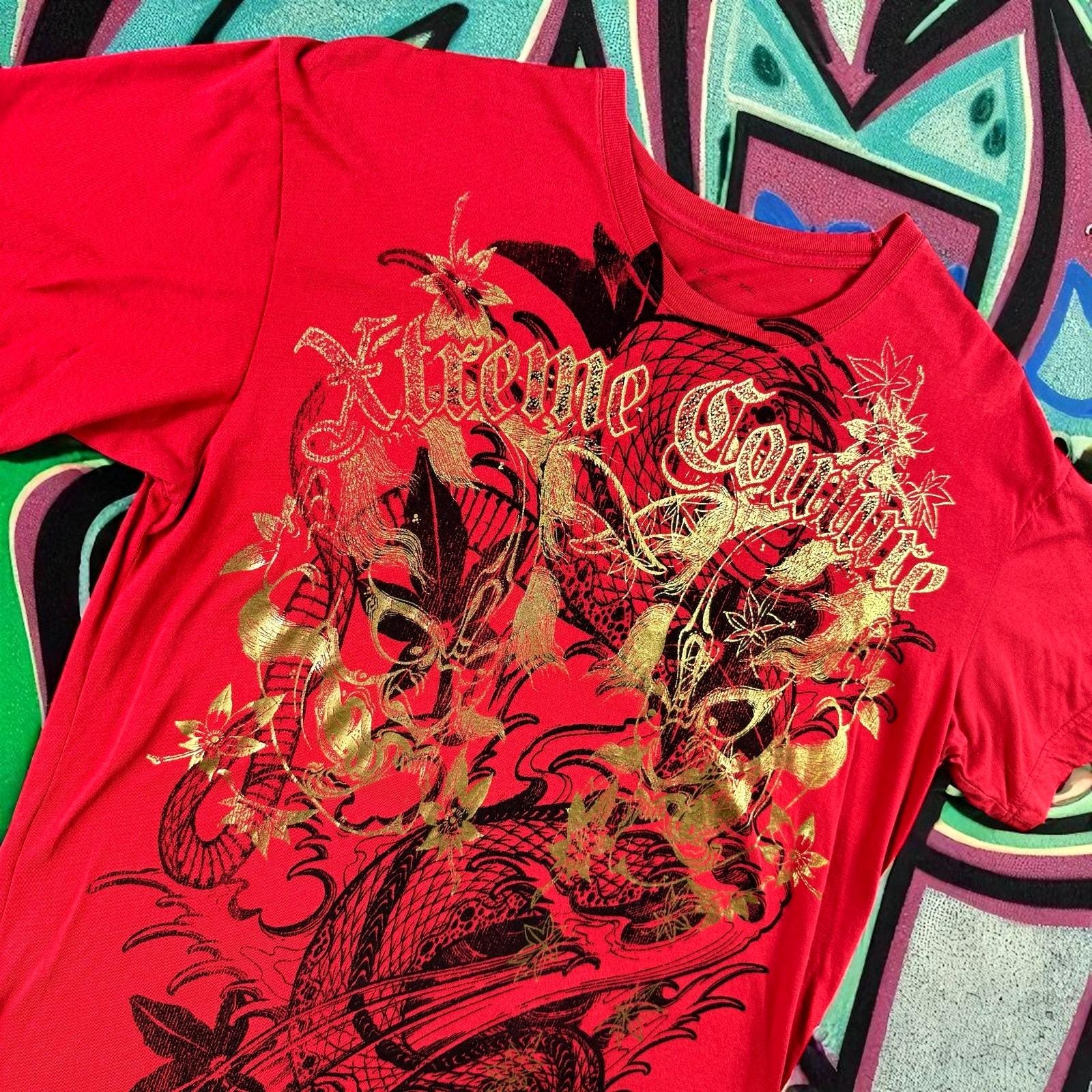 Xtreme Couture Rebel Saint Men's T-Shirt | Affliction Dark Death Biker Graphic Tee - View #8