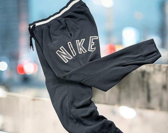 Vintage Nike Air joggingbroek heren l zwarte fleece joggingbroek stijl CN9127-010 actief
