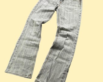 Vintage Vigoss Original Denim Bootcut Jeans Womens 7/8 Gray Low Rise Y2K Grunge