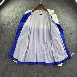 Fila Windbreaker Trench Jacket Womens Large Vintage Rare 80s Cinch Waist Hip-Hop image 4