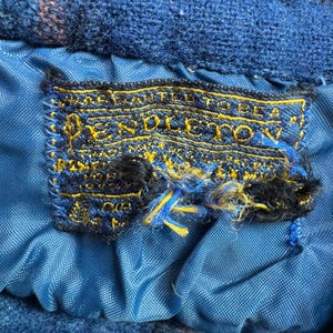 Vintage Pendleton flanellen overhemd jongens grote wollen geruite knoopsluiting afbeelding 4