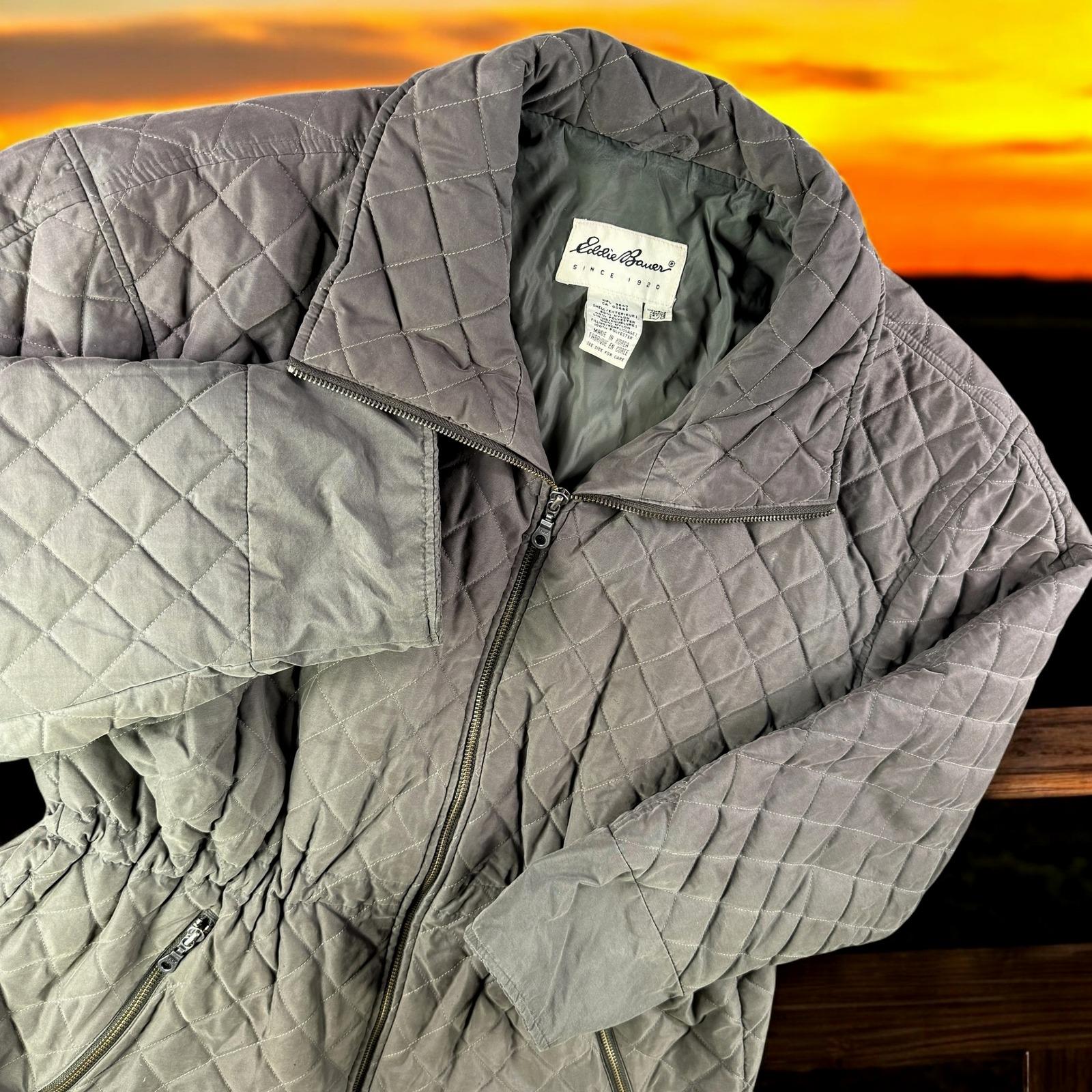 Eddie BauerハリントンジャケットwomenXLハーフ丈古着ネイビーレア エディー・バウアー レディース（コート・ジャケット