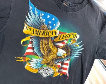Rare 1995 Vintage Harley Davidson T Shirt Men XL "American Legend" Spitzies NY