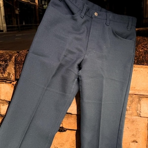 Vintage Levi's Byxor Herr W32 L30 Svarta Action Slacks Dacron Polyester USA