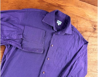 big mens purple dress shirt Men's Purple Plaid Dress Shirt with Tie Set