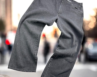 vintage Dickies Jeans Homme Taille 40 (38) Noir Coupe droite classique Workwear Denim