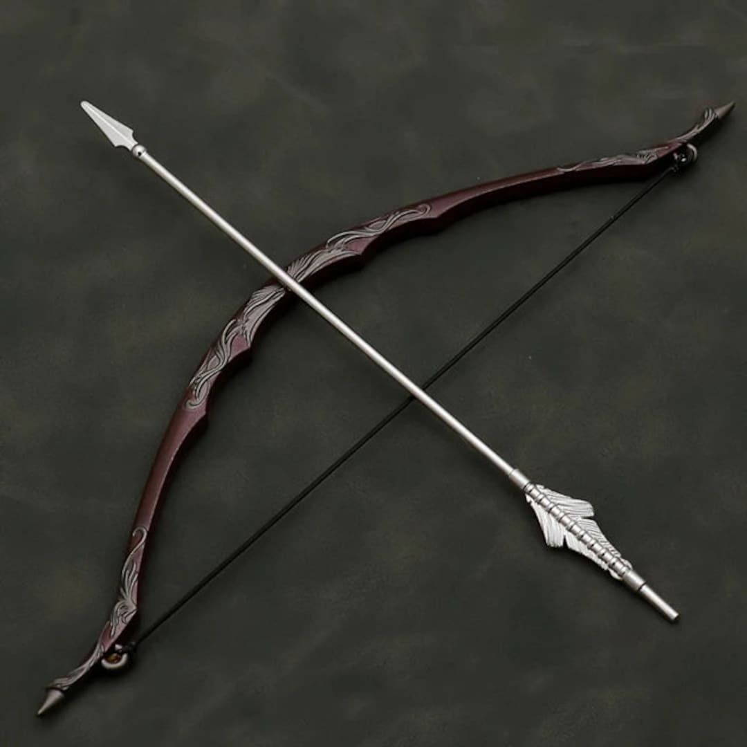 Legolas Bow of the Galadhrim Minature Legolas Bow and Arrow - Etsy