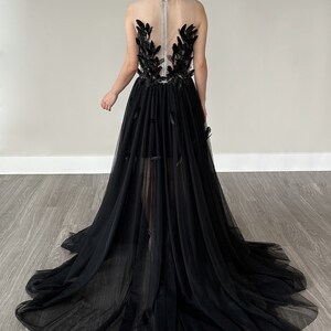 Black Feather Dress Gothic Black Dress Raven Queen Dress - Etsy