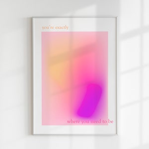 Pink Aura Art Print: Affirmation Quote Poster (Digital Download)