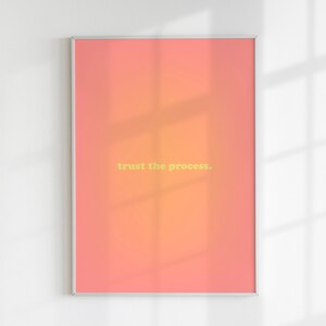 Aura Gradient Poster: Trust the Process, Y2K Room Decor (Digital Download)