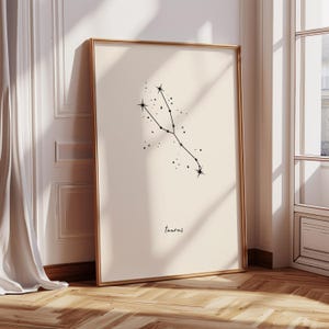 Taurus Sternzeichen Poster, Taurus Konstellation Druck, Sternzeichen Wand Kunst Print, Sternenkarte Poster, Taurus Geschenk, Astrologie Poster, digitaler Download