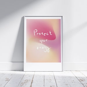 Aura Poster, Spiritual Wall Art, Aura Printable, Minimalist Design, Aura Quotes, Aesthetic Room Decor, Protect Your Energy, DIGITAL DOWNLOAD