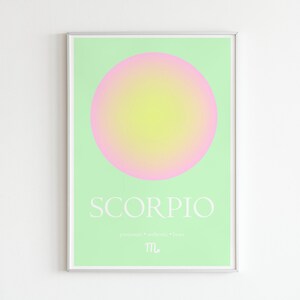 Scorpio Zodiac Aura Poster: Star Sign Astrology Art (Digital Download)