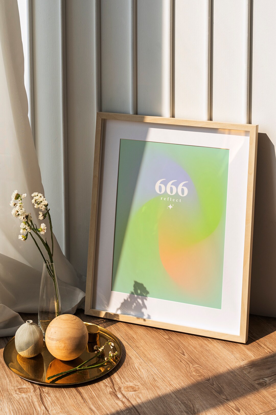666 Angel Number Aura Poster: Gradient Wall Art (digital Download) - Etsy