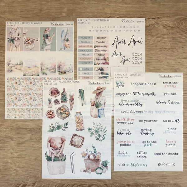 April A5 Hobonichi Cousin / Common Planner Weekly Kit