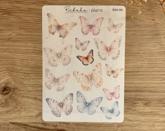 Frühling Stickerbogen, Planer Aufkleber, Bullet Journal Aufkleber, Schmetterlinge Aufkleber