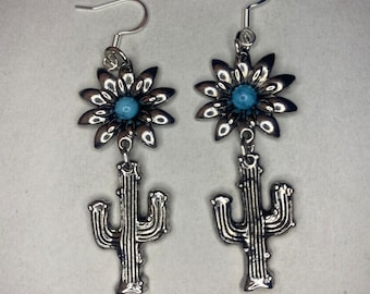 Sunflower Cactus Earrings