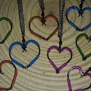 Handmade Fishing Heart necklace