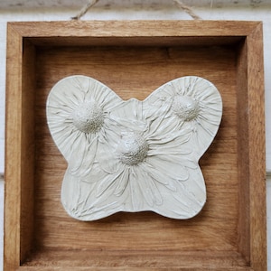 Plaster Botanical Bas Relief