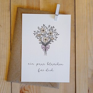 Postkarte: Ein paar Blümchen