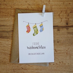 Christmas card: stockings