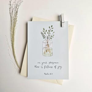 Christliche Postkarte: In your presence