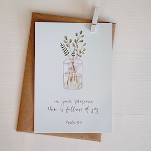Christliche Postkarte: In your presence