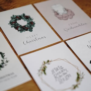 5er Weihnachtskarten Set