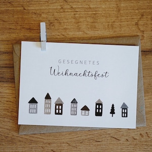 Weihnachtskarte: Winterhäuschen