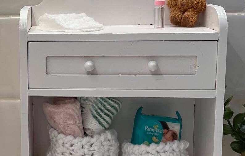 Doll Crib and Changing Table for Baby up to 6 Tall 16 Etsy