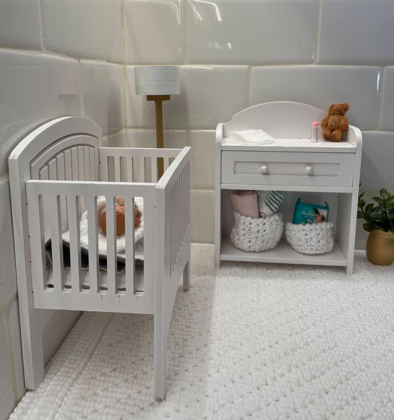 Doll Crib and Changing Table for Baby up to 6 Tall 16 Etsy