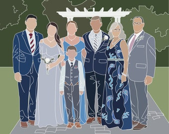 Your Favorite People - Custom Minimalist Digital Illustration – DIGITAL FILE