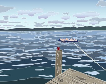 Your Favorite Places - Custom Minimalist Digital Illustration – DIGITAL FILE