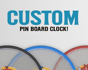 CUSTOM Pin Board Clock | 3D Printed Wall Clock with Swappable Covers