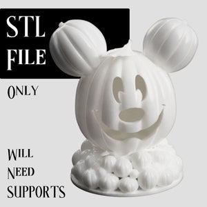 Mouse-O-Lantern | STL File for 3D Printing | Fits 2in Diameter Battery Tea Light