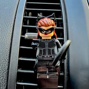 Cat Woman Black purple Car Air Freshener Clip on Vent Mini Figure Fragrance Gift Cartoon comics DC accessories
