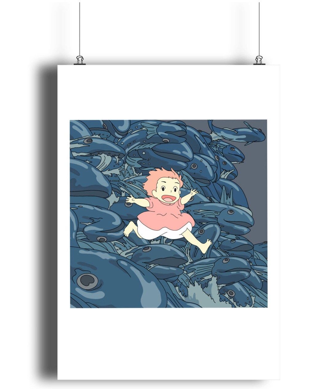 Studio Ghibli Ponyo A4 Portrait Matte Art Print - Etsy