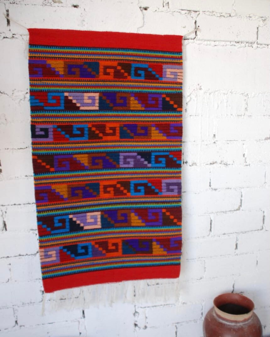Oaxacan Area Rug HandWoven Sheeps Wool 24x 36 Etsy