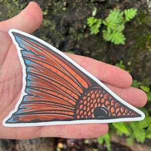Redfish Tailing 5 Inch Sticker