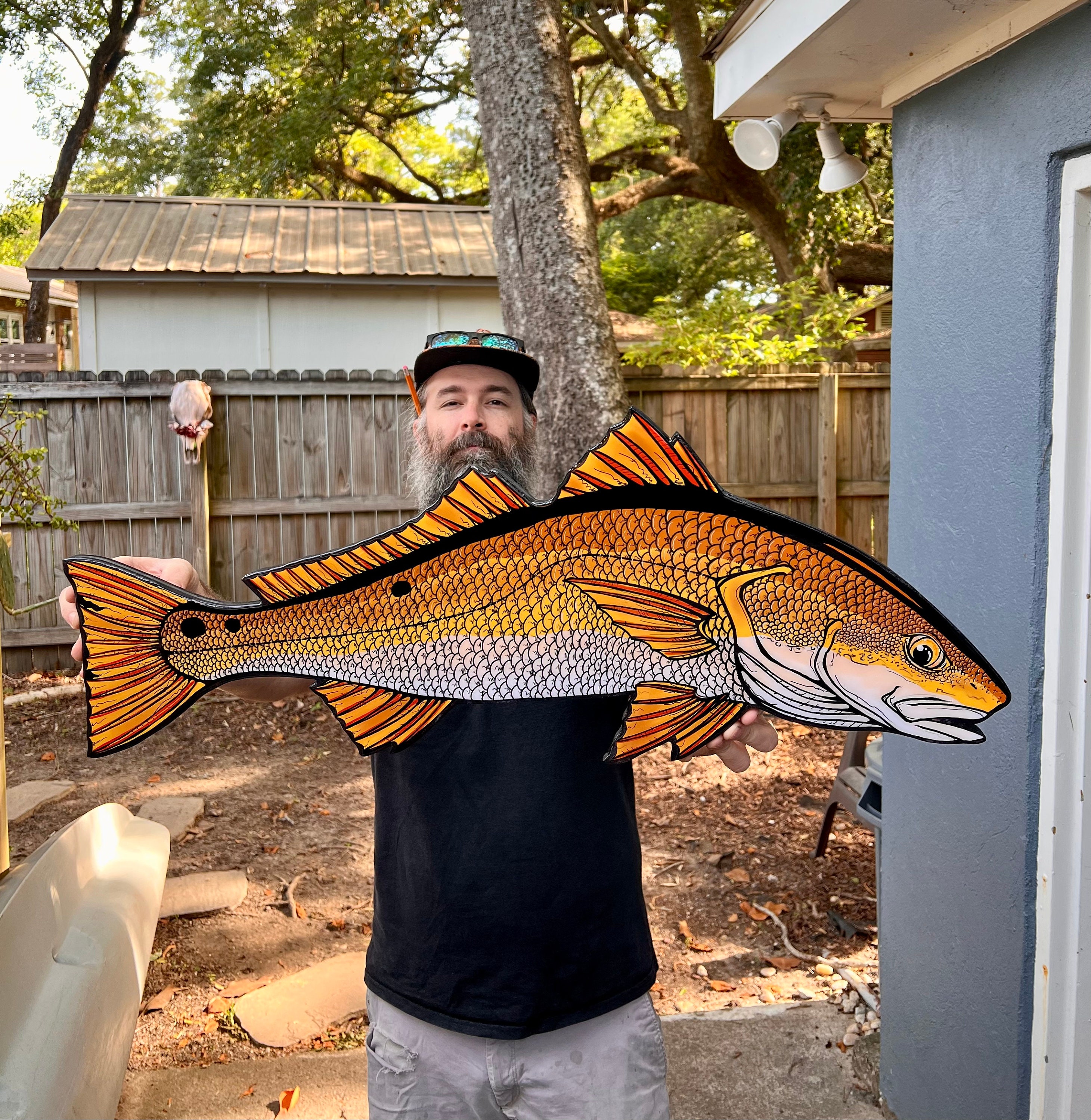 Red Wooden Fish 