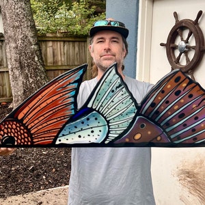 Tail Slam Fish Art: Coastal Inshore Digital Painting