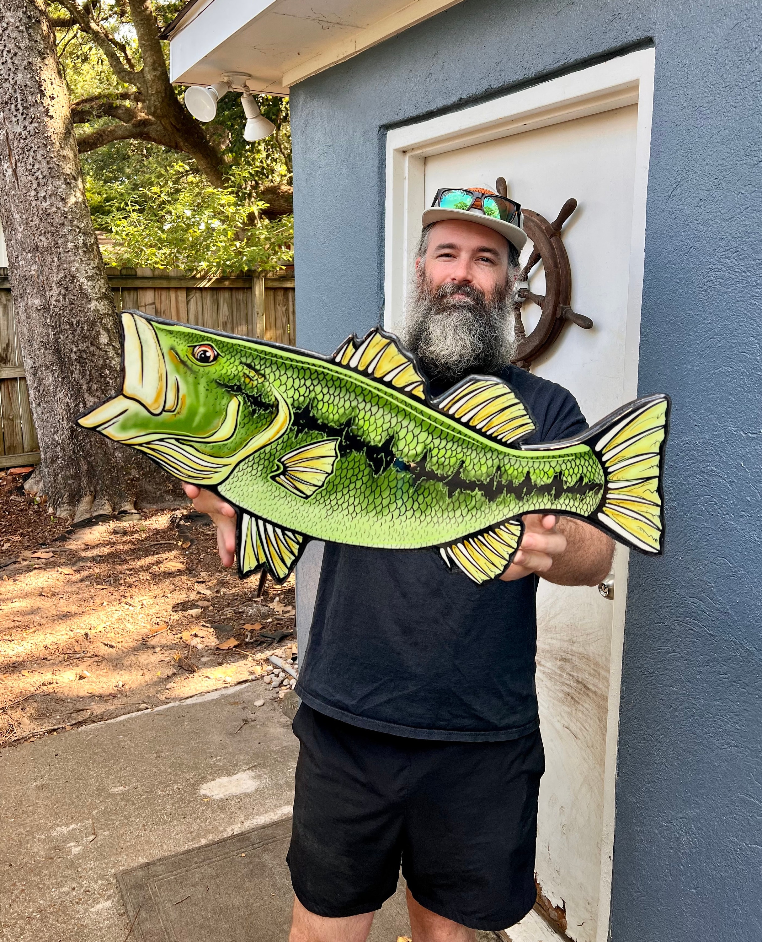 Large mouth Bass　壁掛け剥製 Large Bass Fish Wall Mount - Etsy