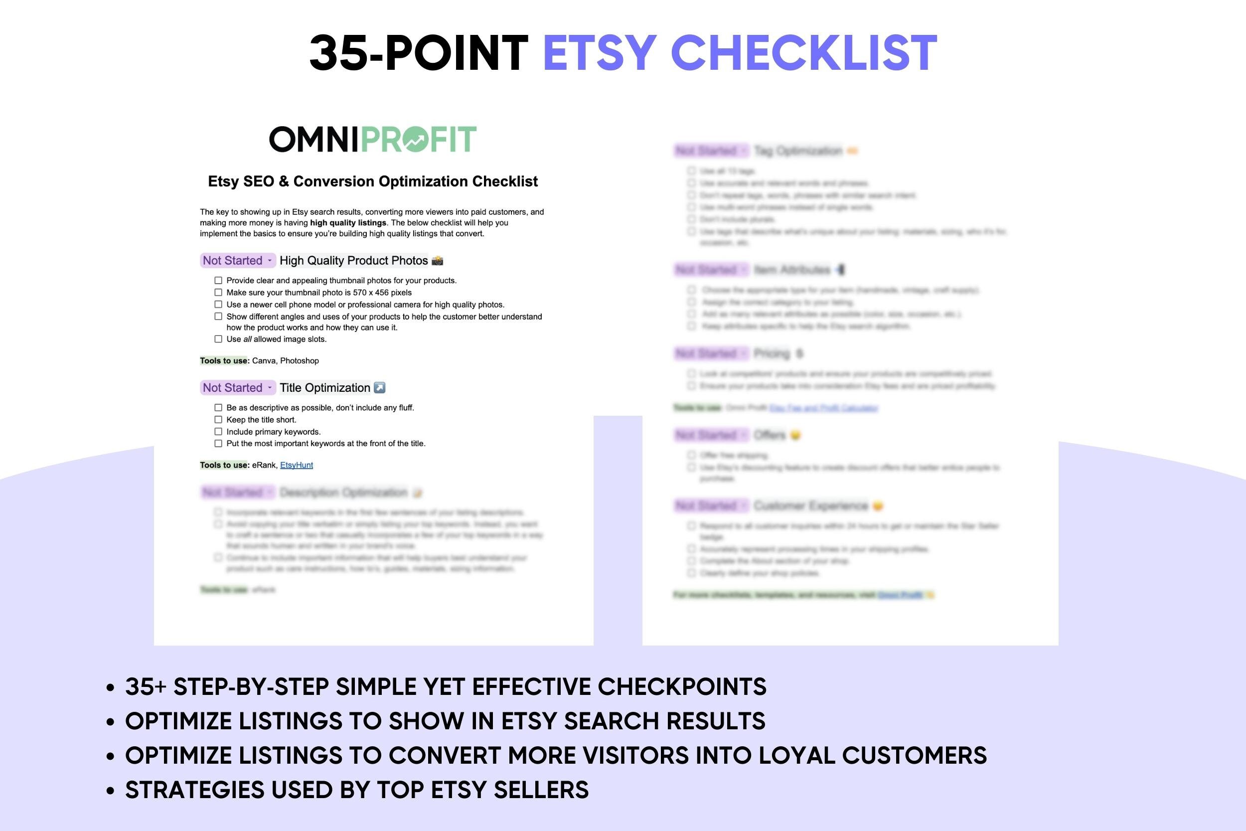 Etsy SEO & Listing Optimization Checklist Increase Traffic and Sales