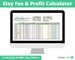 Etsy Fee and Profit Calculator for Excel & Google Sheets | Easy to Use | Automatically Calculates US Etsy Fees and Profit | Instant Download 