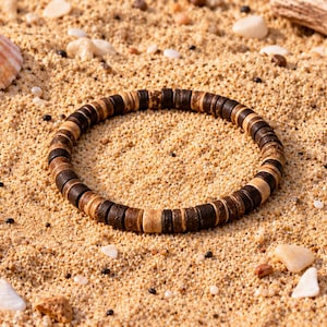 Coconut Wood Bracelet, Surfer Bracelet, Bohemian Bracelet, Bohemian Woven Bracelet, Friendship Bracelet, Boho Stacking Bracelets