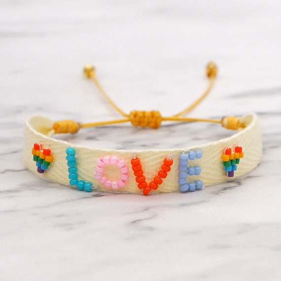 Pulsera love / pulseras / bracelet love / Bracelet Etsy