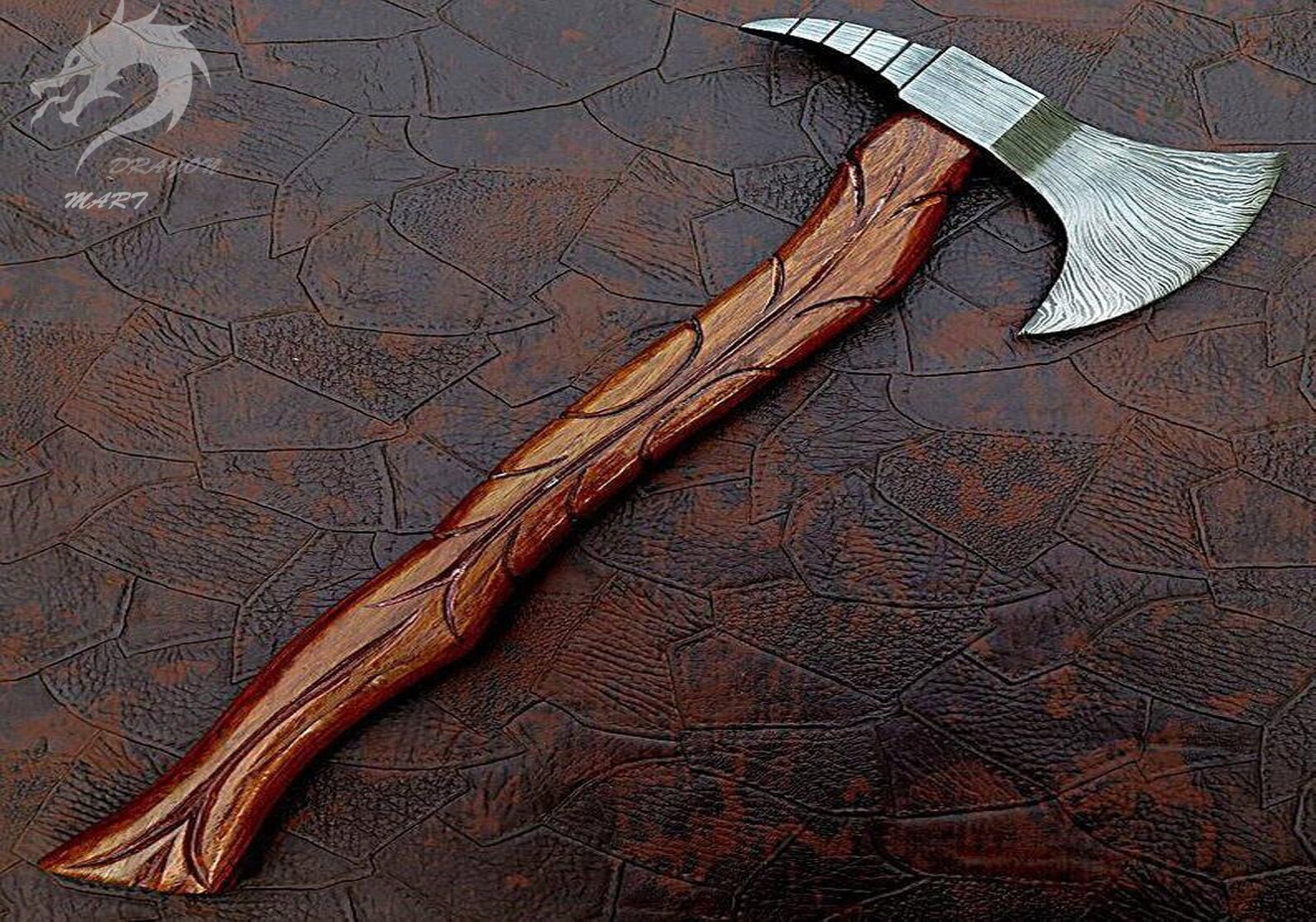 Hand VIKING AXE Damascus Viking Throwing Axe Viking Etsy