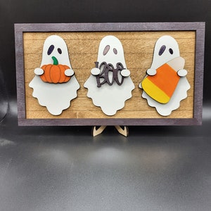 Ghost Decor, Ghost Decoration, Halloween Sign, Fall Sign, Fall Decoration, Ghost Sign, Boo Sign, Fall Sign With Stand